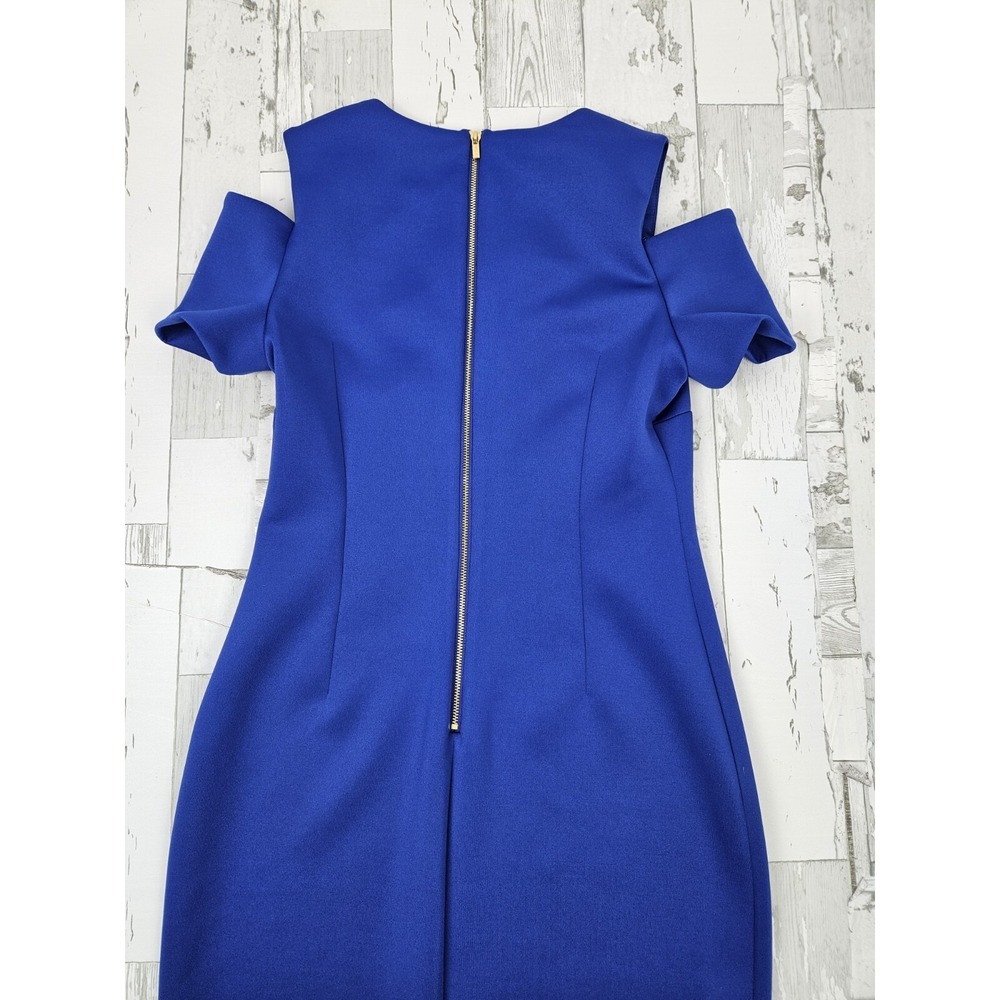 Calvin Klein Women Dress 4 Cold Shoulder Sheath - Picture 9 of 11